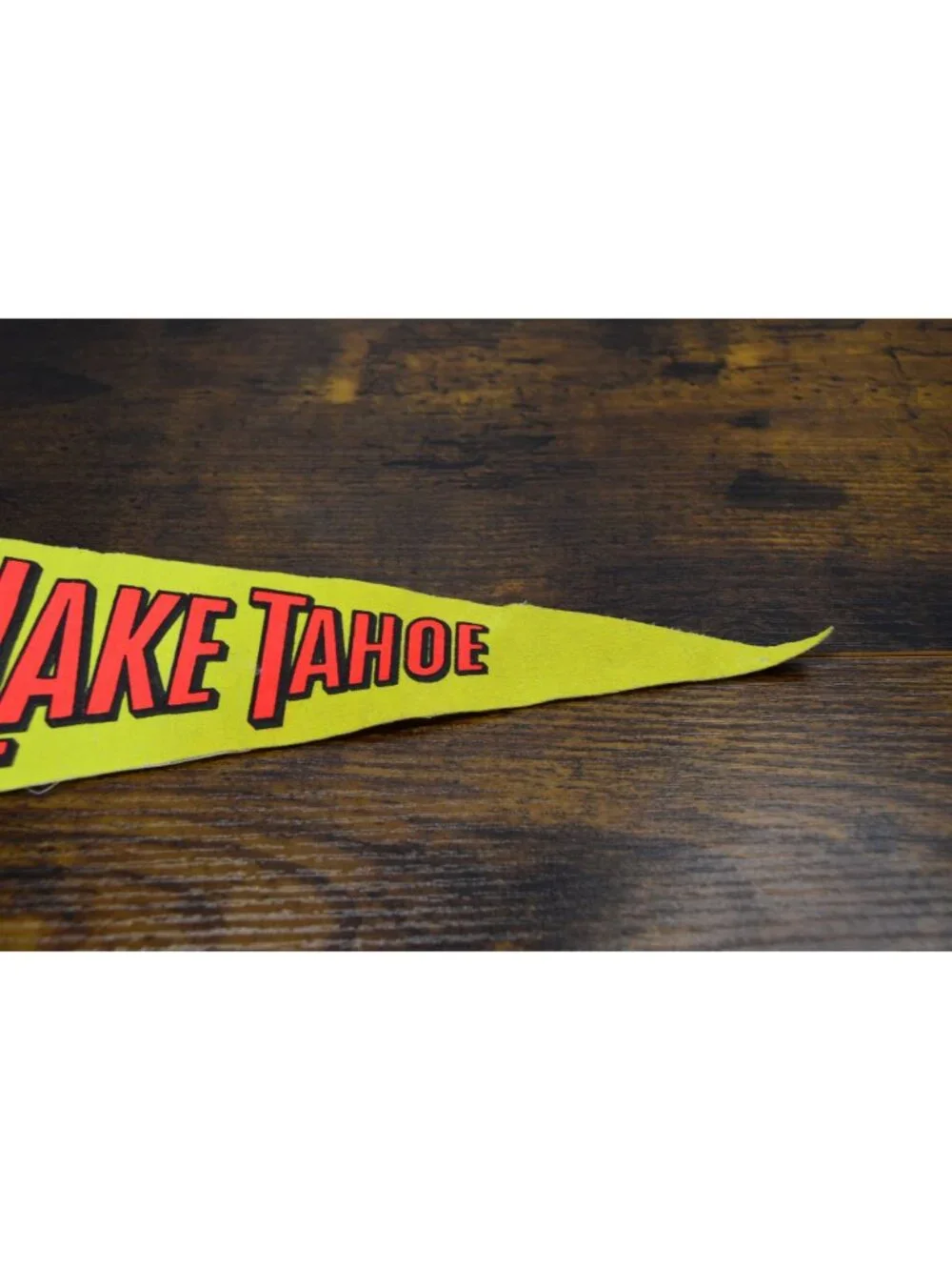 Vintage Lake Tahoe Felt Pennant With Emerald Bay Design 12 inches